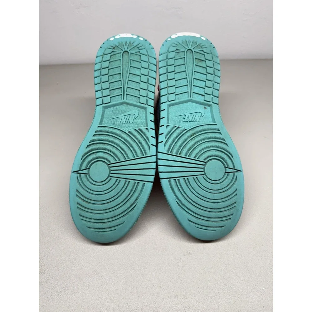 Nike Air Jordan 1 Mid SE GS Size 4.5Y Women's Size 6 White Teal Retro